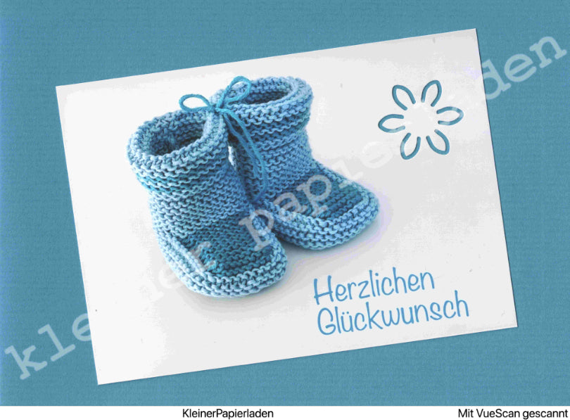 Babyschuhe + Glückwunschkarte