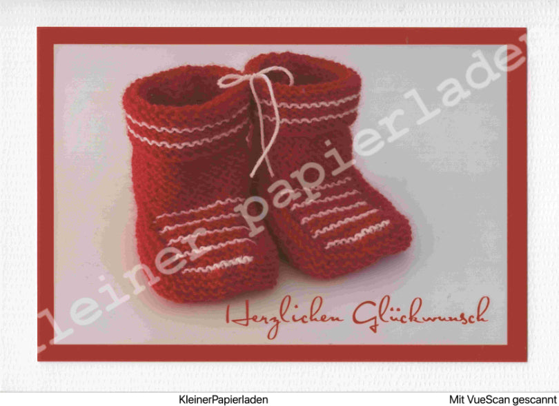 Babyschuhe + Glückwunschkarte