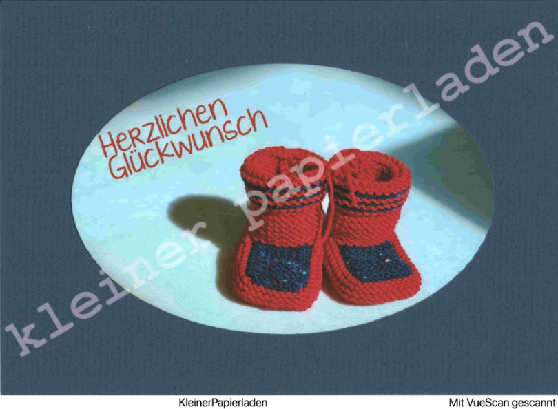 Babyschuhe + Glückwunschkarte