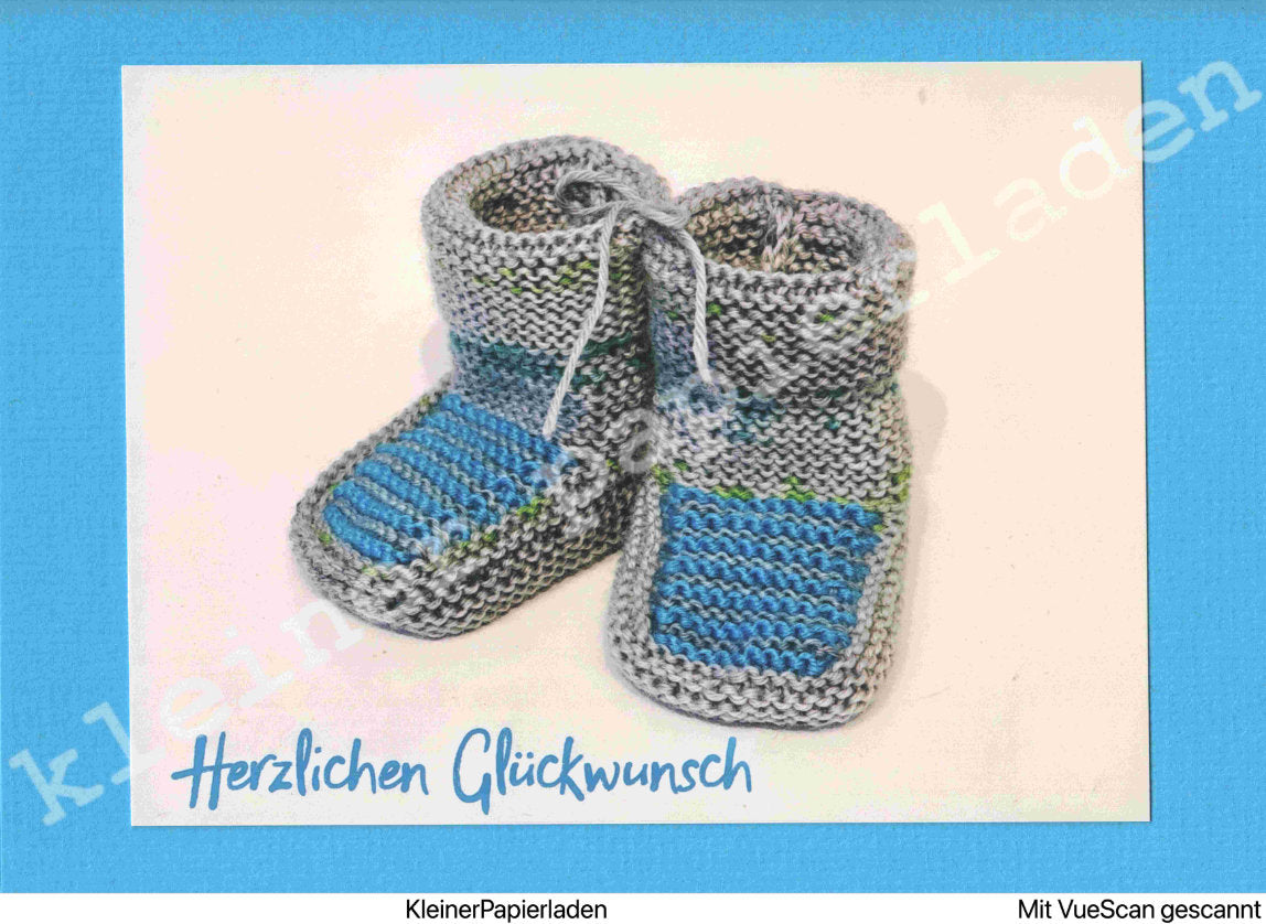 Babyschuhe + Glückwunschkarte