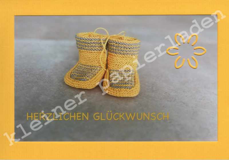 Babyschuhe + Glückwunschkarte