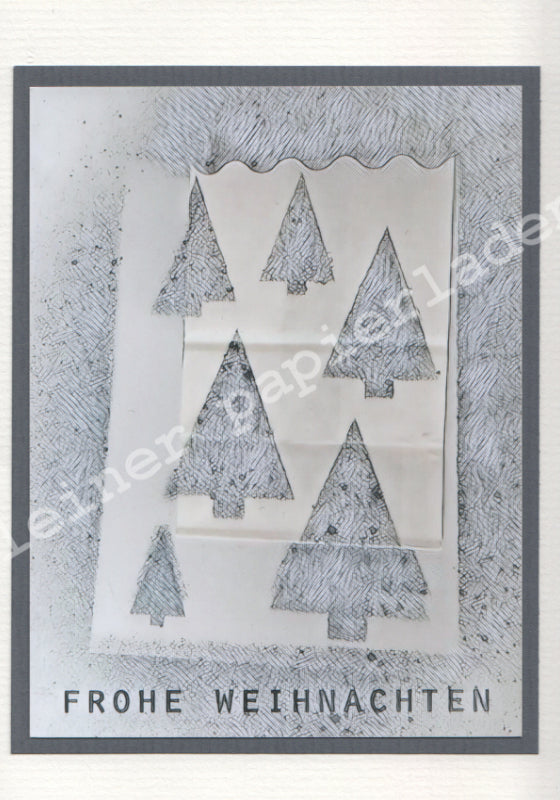 Fotoklappkarte Motiv Weihnachtsbäume