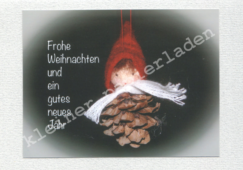 Fotoklappkarte Motiv Püppchen mit Schal