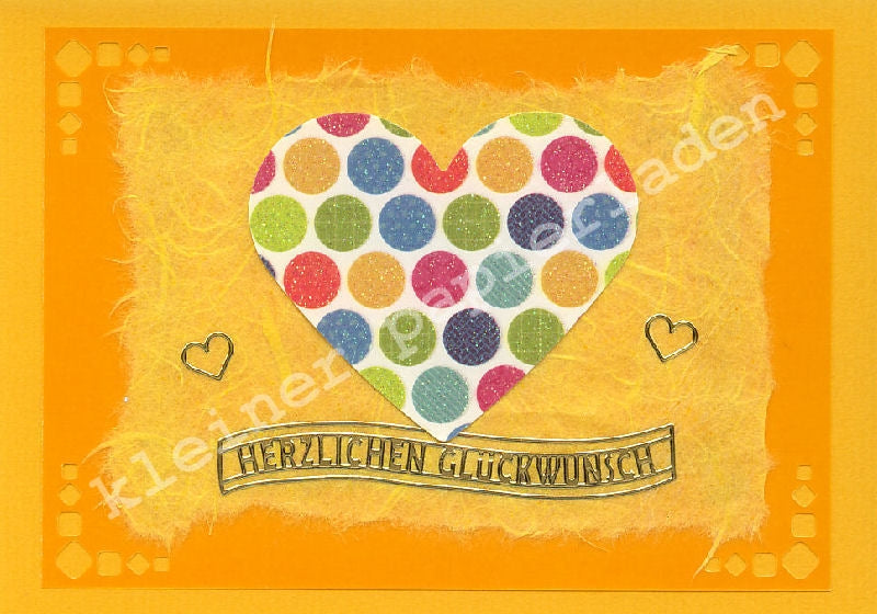 Klappkarte Motiv Herzlich