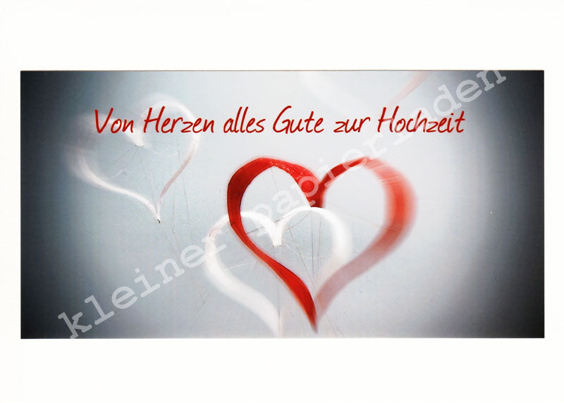 Fotoklappkarte Motiv Herzen der Liebe