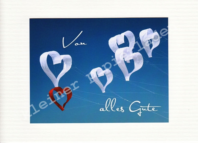 Fotoklappkarte Motiv Herzen