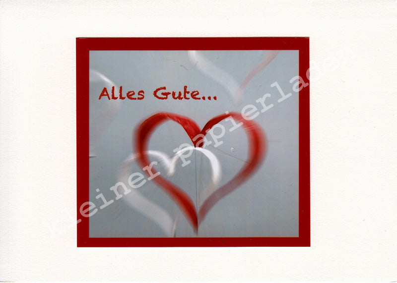 Fotoklappkarte Motiv Rotes Herz