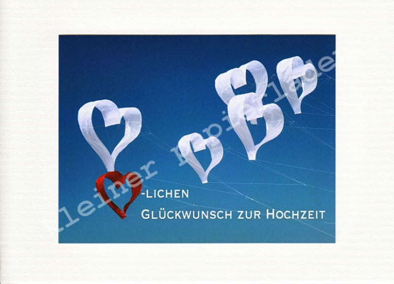 Fotoklappkarte Motiv Herzen der Liebe