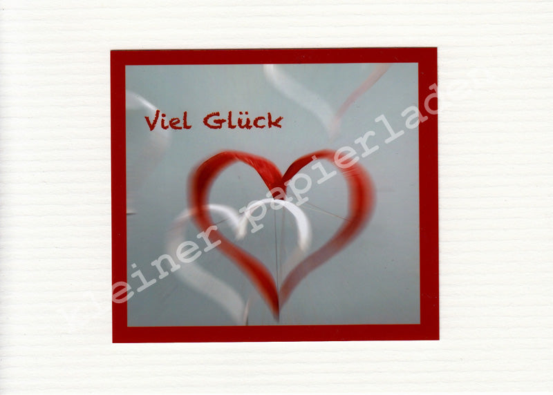 Fotoklappkarte Motiv Rotes Herz