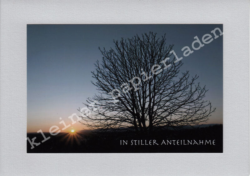 Fotoklappkarte Motiv Sonnenuntergang