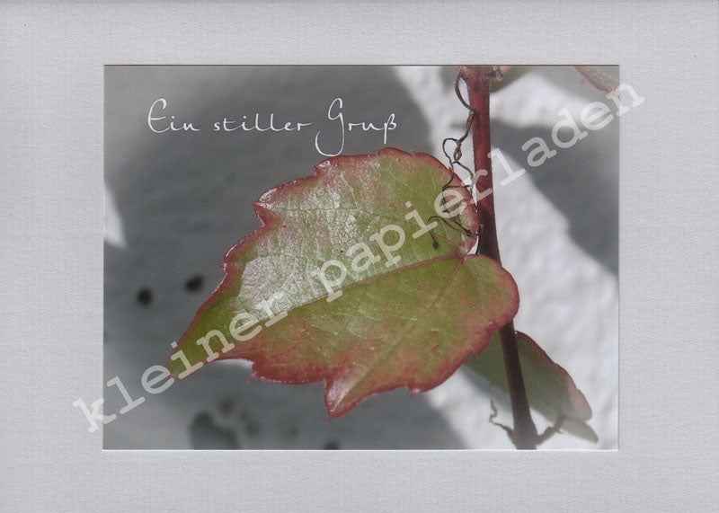 Fotoklappkarte Motiv Herbst-Blatt