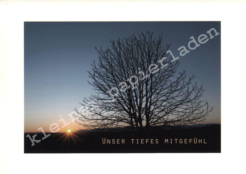 Fotoklappkarte Motiv Sonnenuntergang