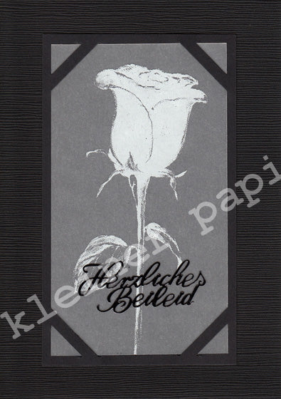 Klappkarte Motiv Transparente Rose