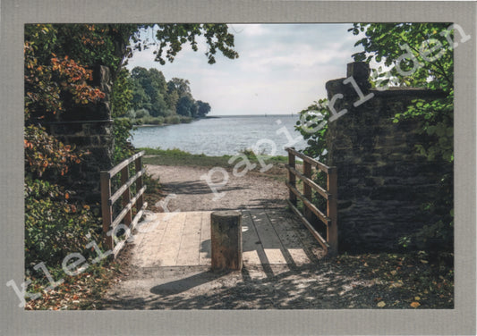 Fotoklappkarte Motiv Weg am See - Einzelstück!