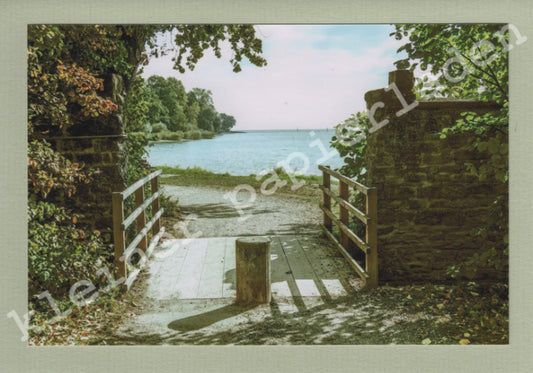 Fotoklappkarte Motiv Weg am See - Einzelstück!