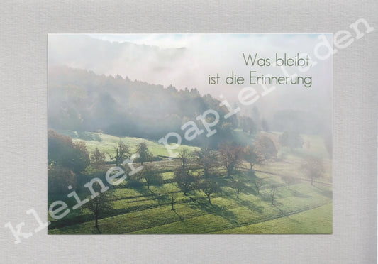 Fotoklappkarte Motiv Nebel kommt auf
