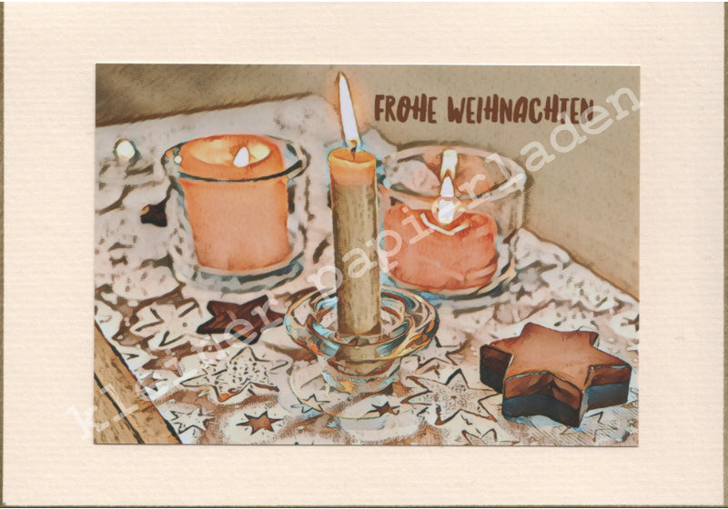 Fotoklappkarte Motiv Kerzen