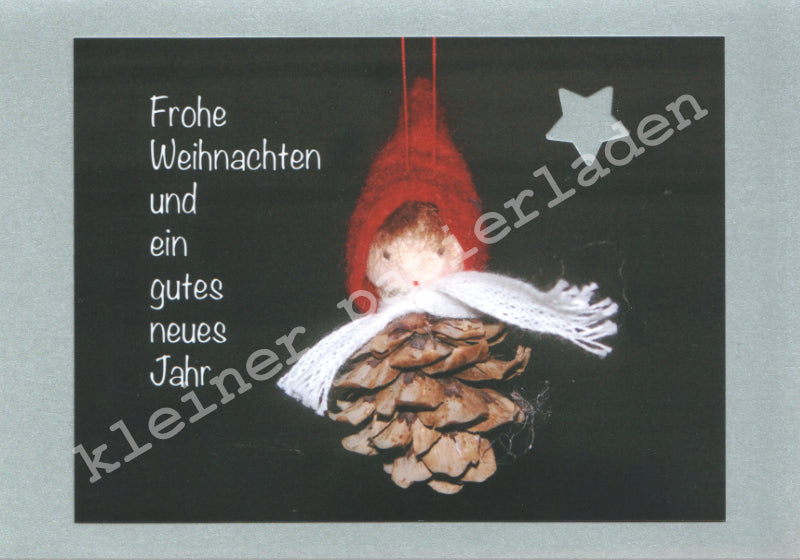 Fotoklappkarte Motiv Püppchen mit Schal