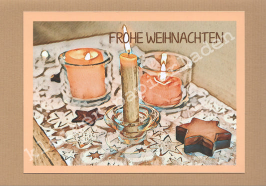 Fotoklappkarte Motiv Kerzen