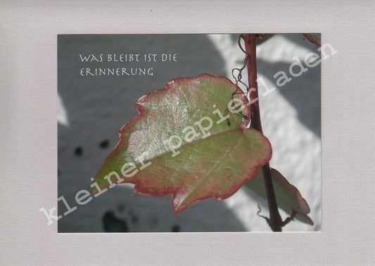 Fotoklappkarte Motiv Herbst-Blatt
