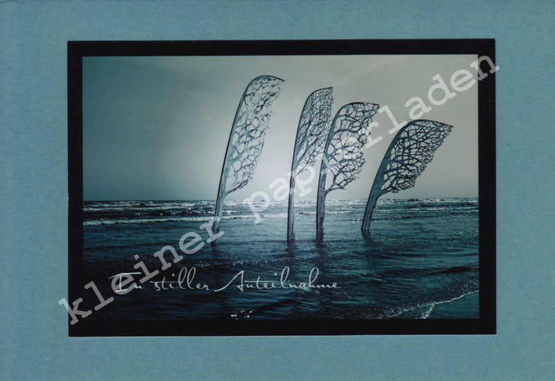 Fotoklappkarte Motiv Bäume im Meer
